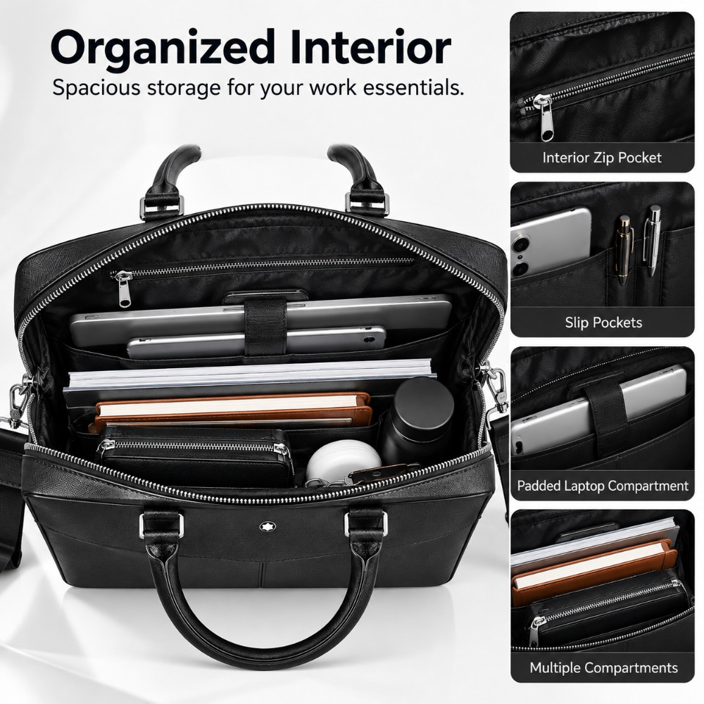 Luxury Men Business Briefcase  - Luxury Bags Tote 评论和价格